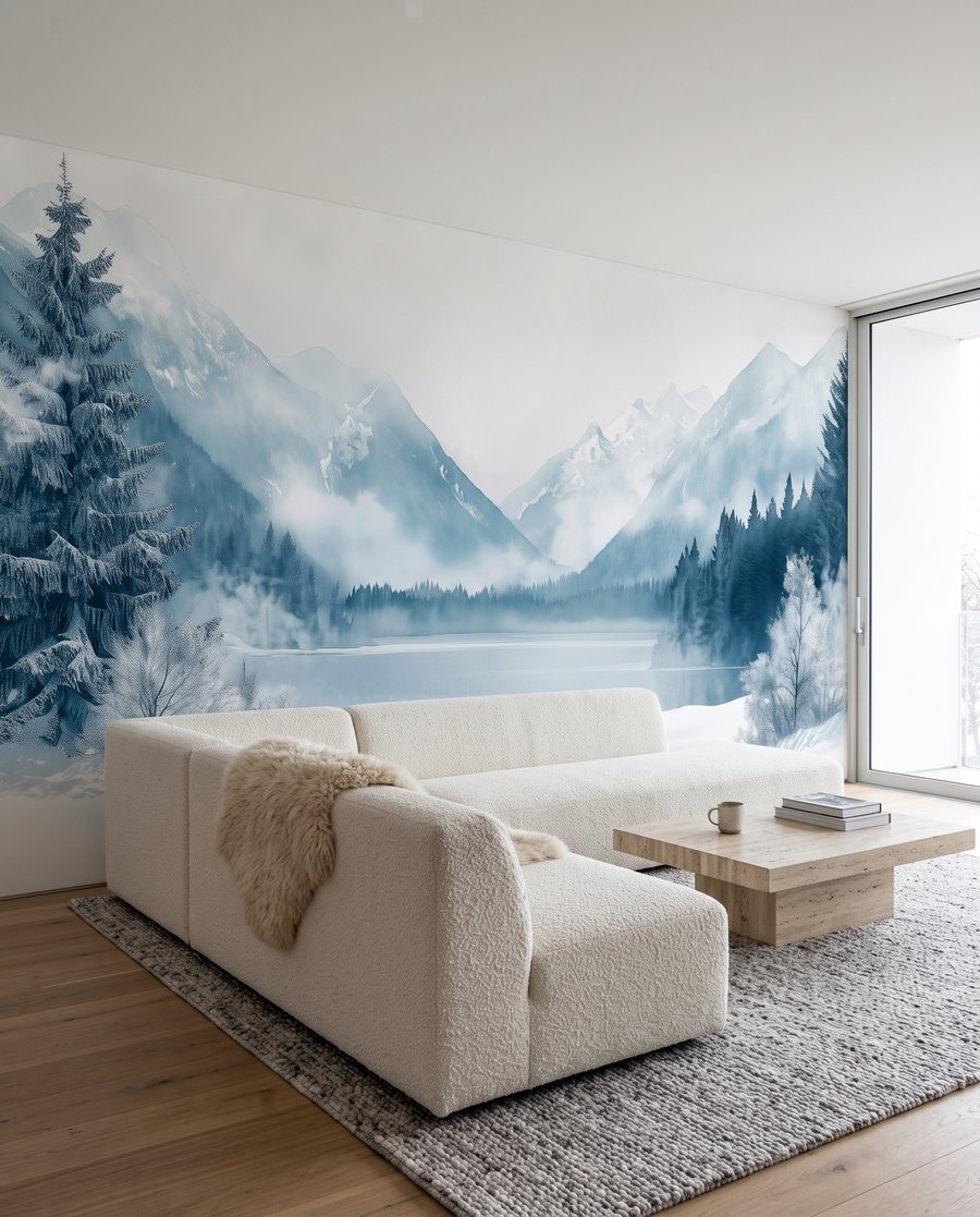 Lago invernal en niebla — interior 4