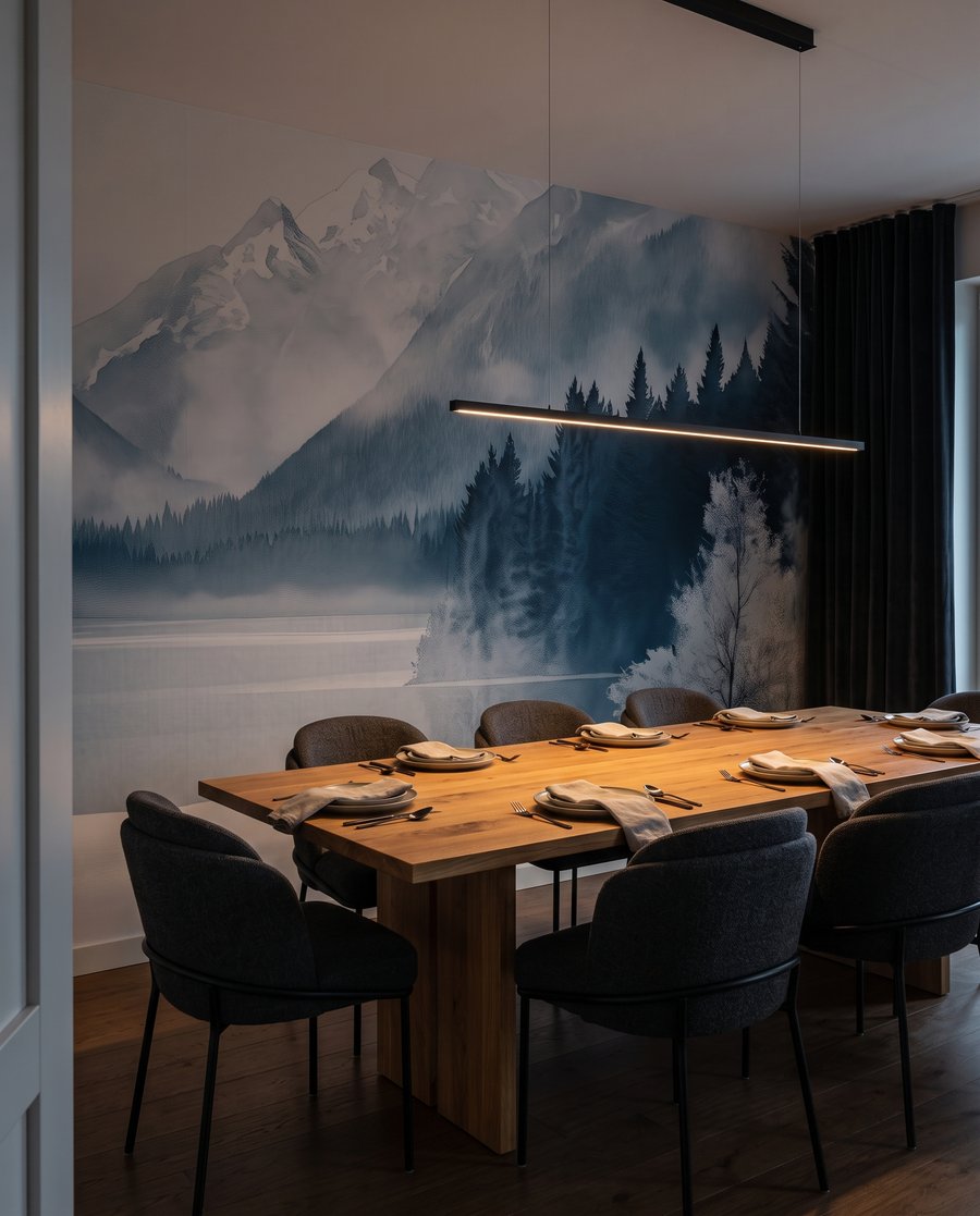 Lago invernal en niebla — interior 6
