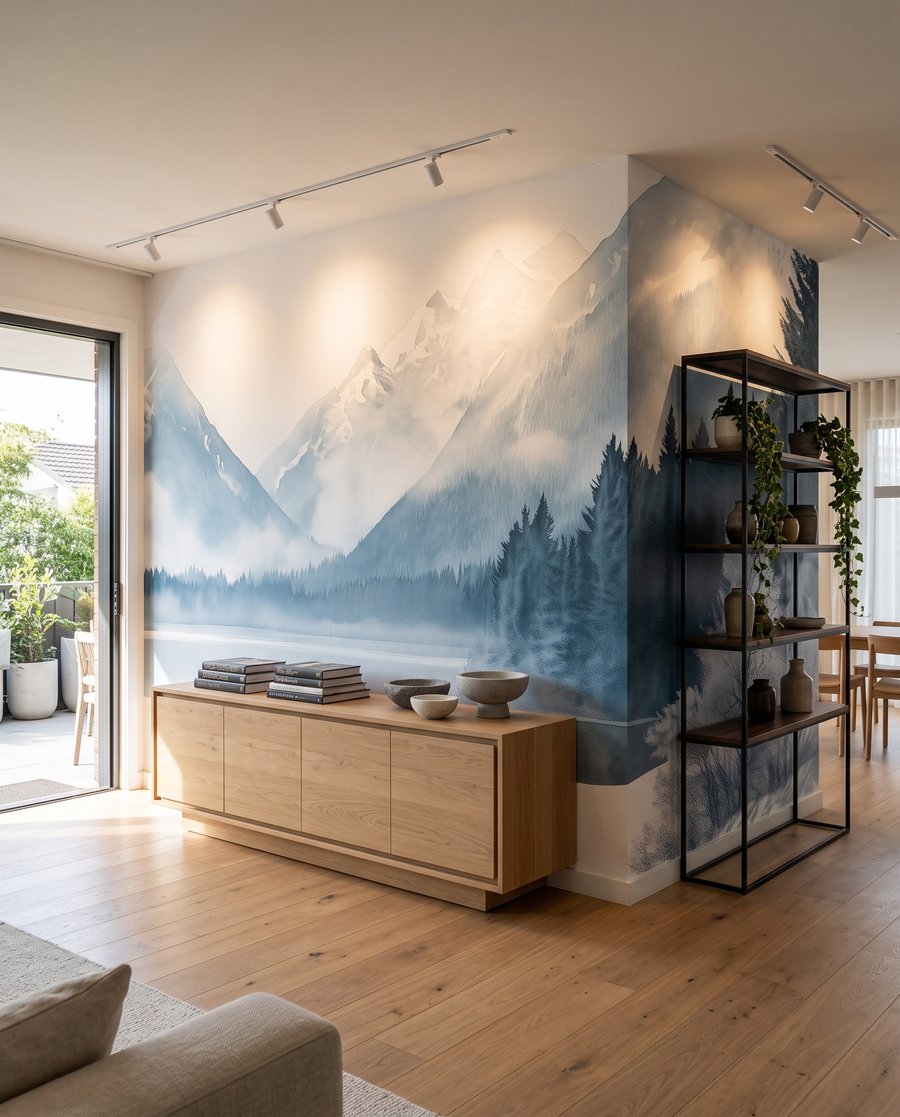 Lago invernal en niebla — interior 7