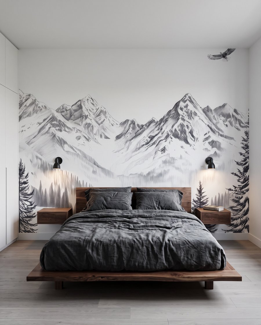 Pájaro sobre cumbres nevadas — interior 2