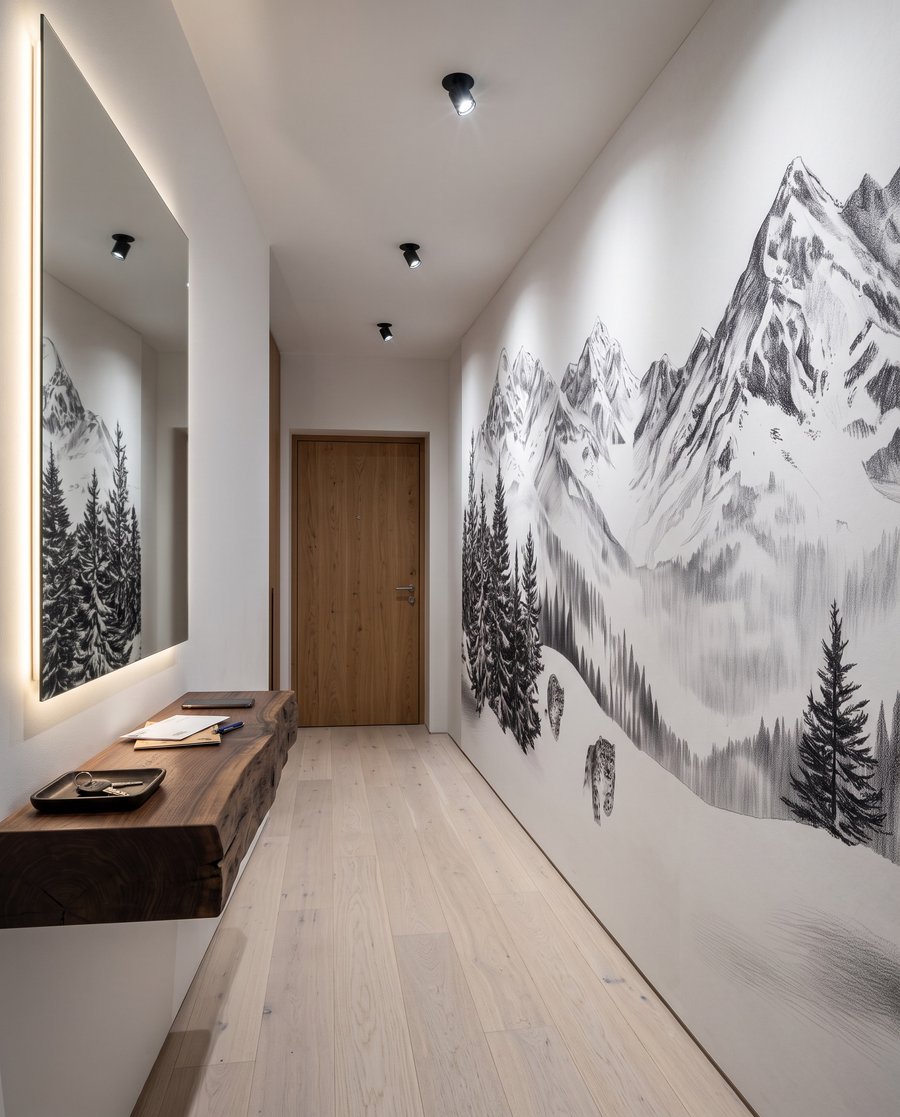 Pájaro sobre cumbres nevadas — interior 4