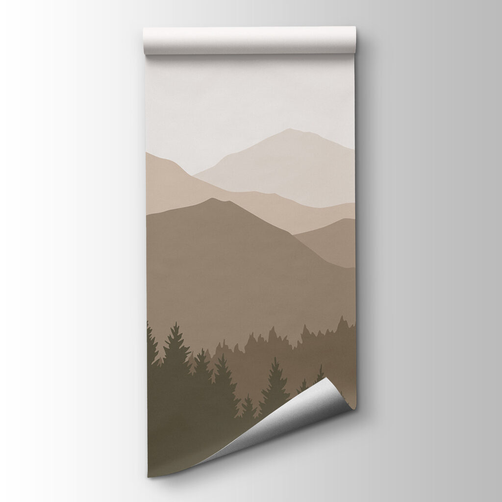 Montañas en silueta — vista del producto