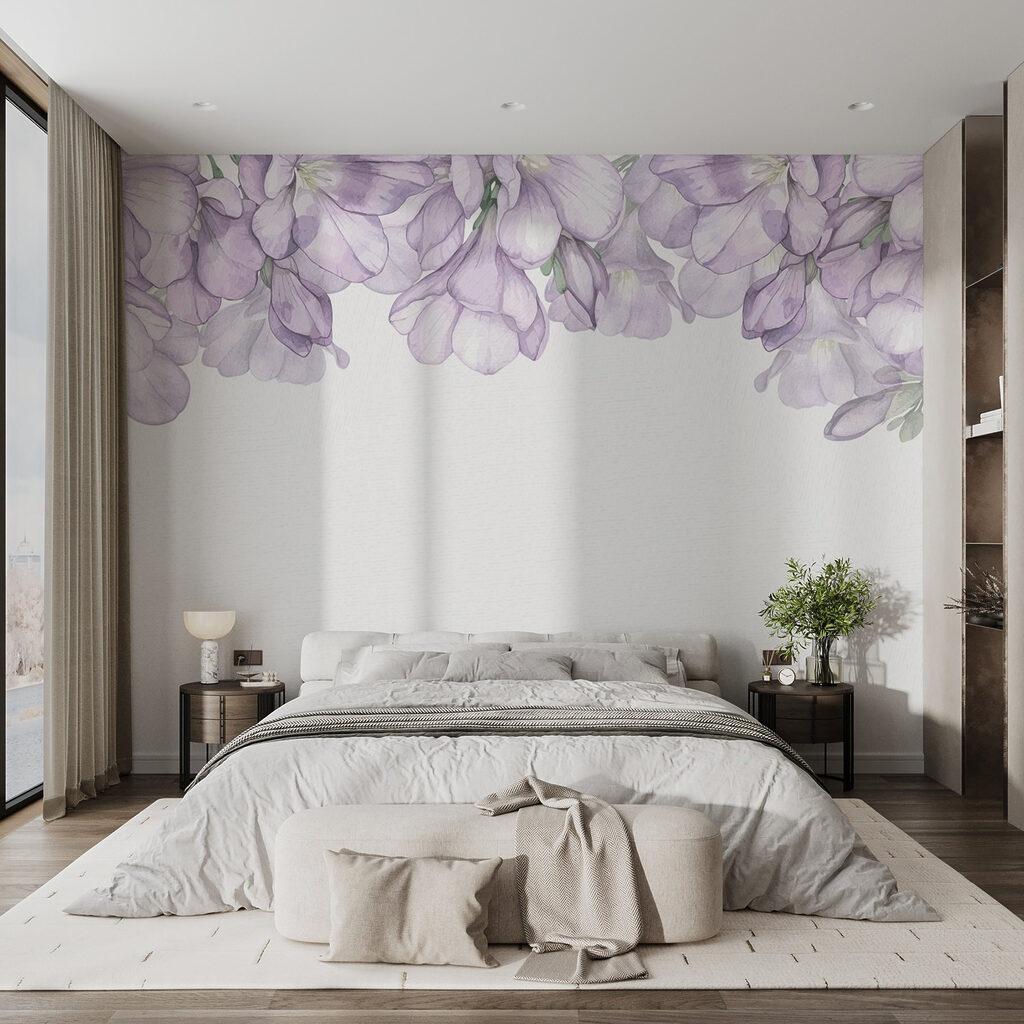 Flores lilas colgantes — interior 2