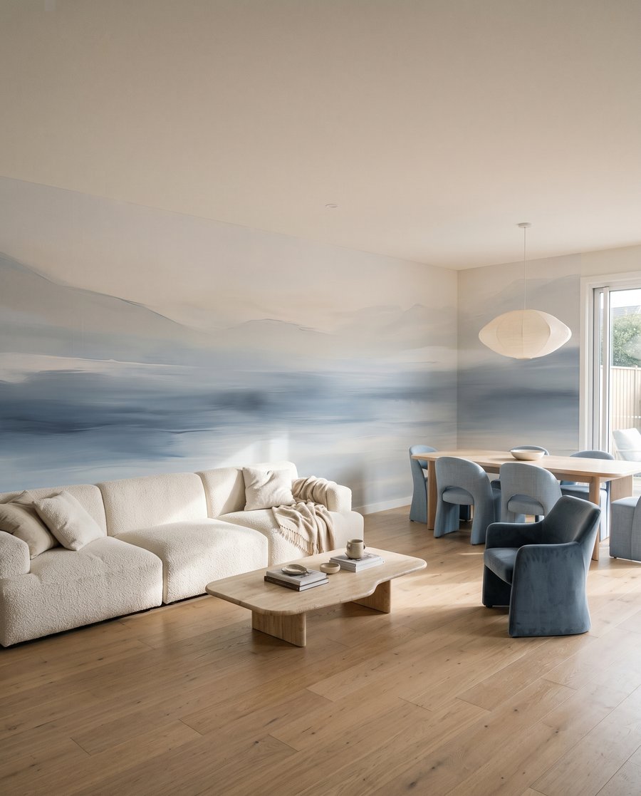 Mar azul difuminado — interior 3