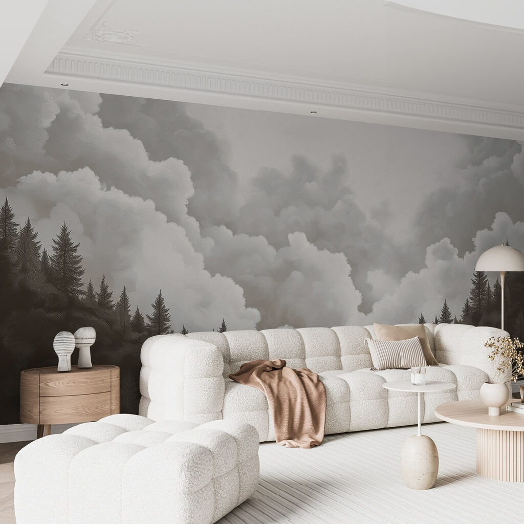 Pinos bajo nubes altas — interior 2