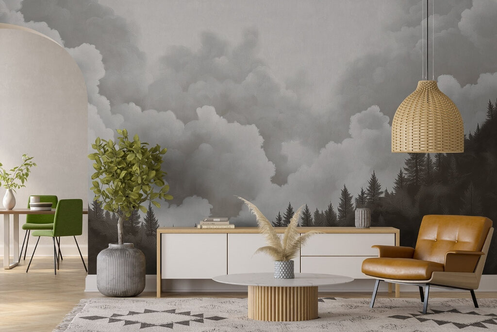Pinos bajo nubes altas — interior 3