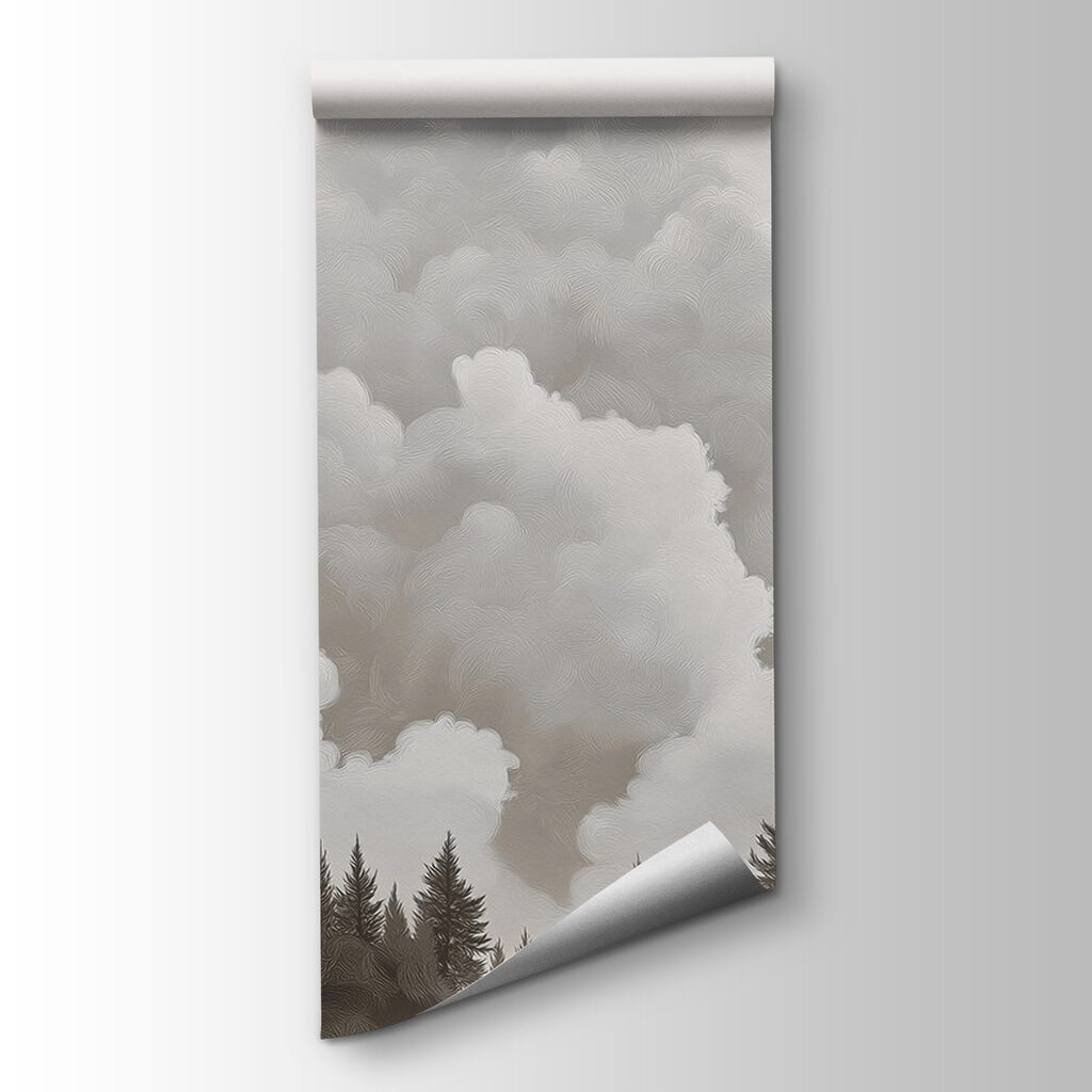Pinos bajo nubes altas — vista del producto