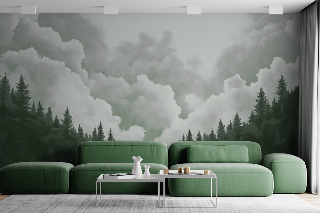 Pinos bajo nubes altas — interior 2