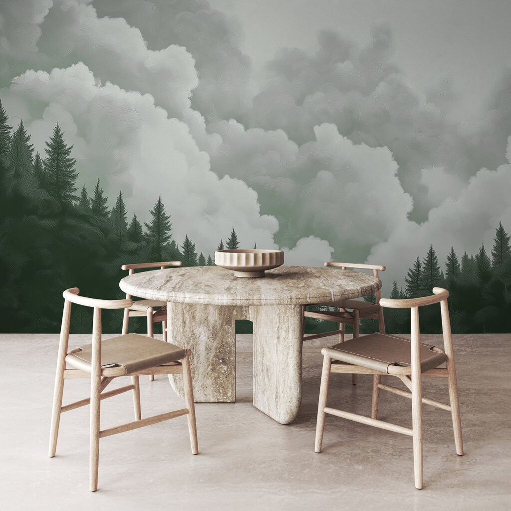 Pinos bajo nubes altas — interior 4
