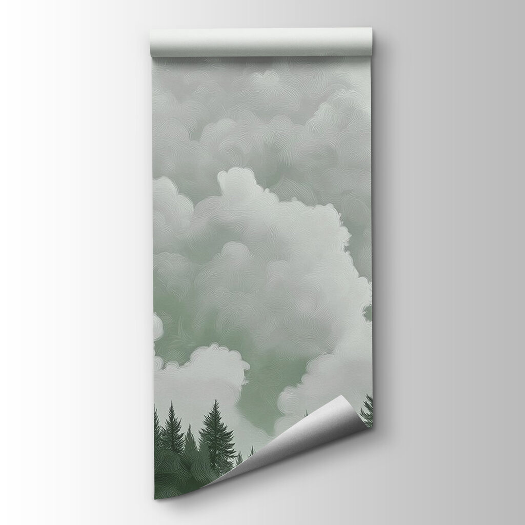 Pinos bajo nubes altas — vista del producto