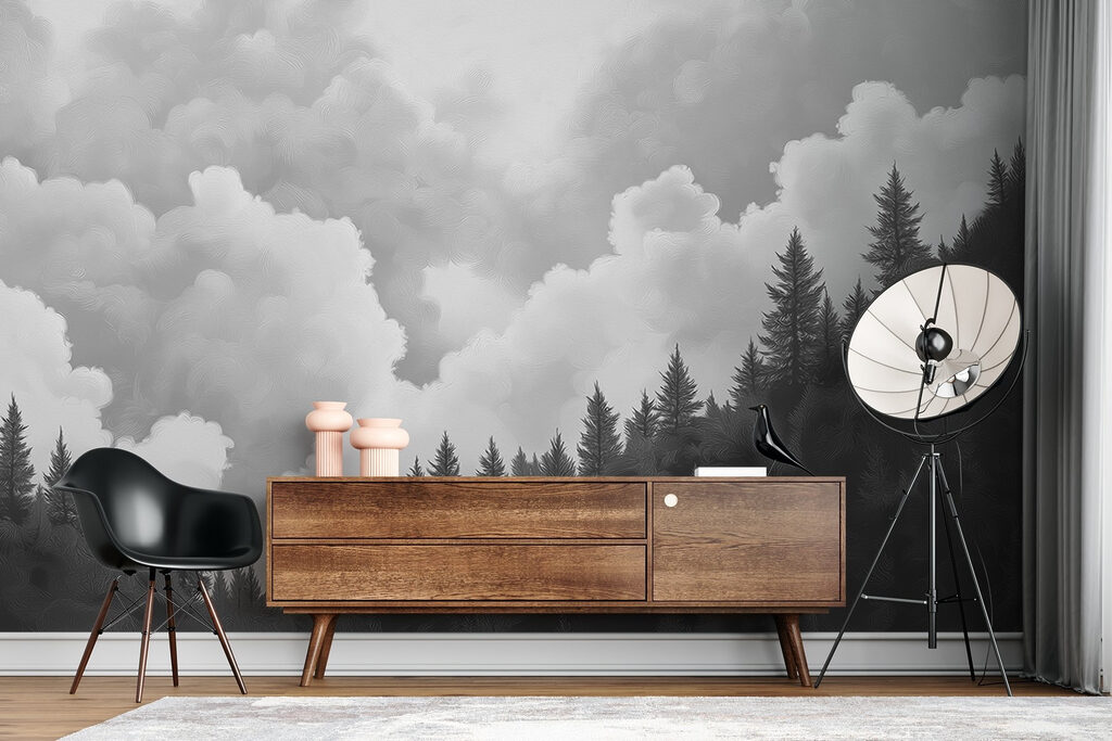 Pinos bajo nubes altas — interior 4