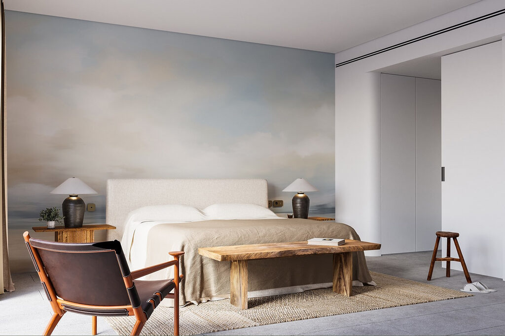 Orilla serena bajo nubes — interior 1