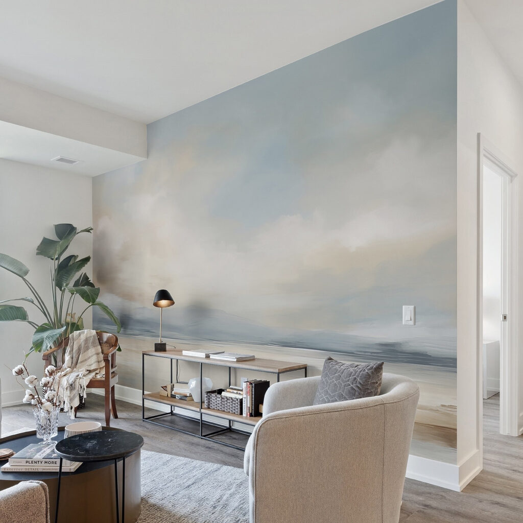 Orilla serena bajo nubes — interior 4