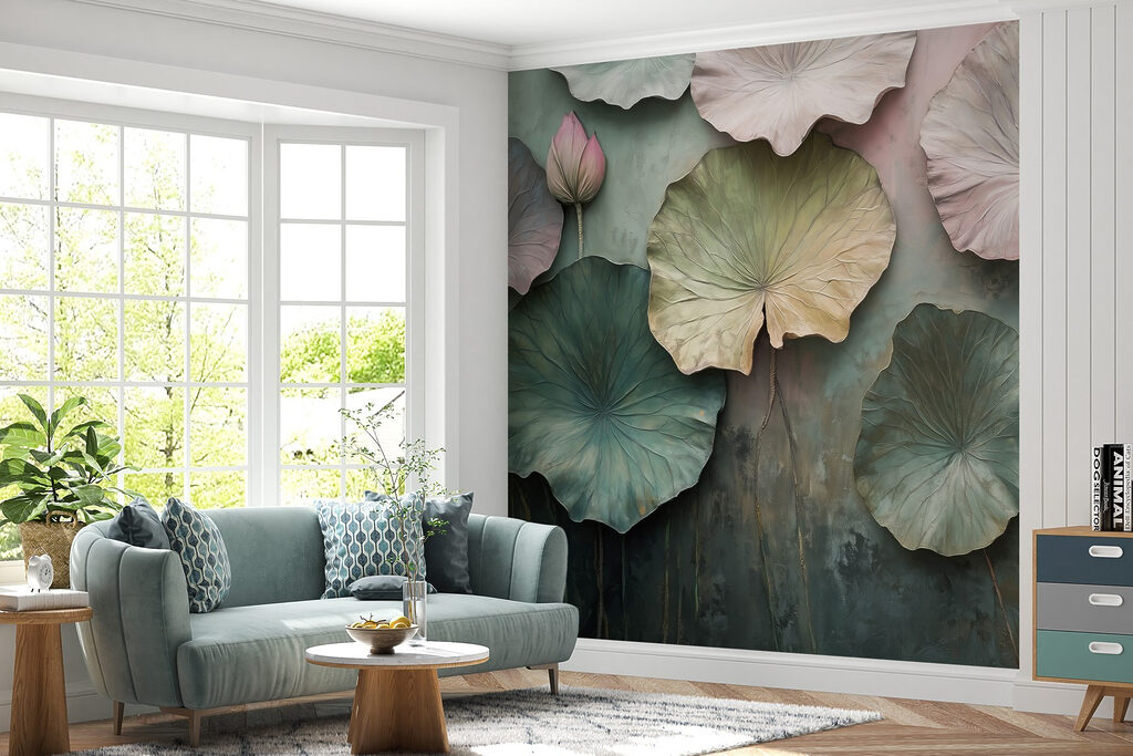 Hojas redondas en pastel — interior 3