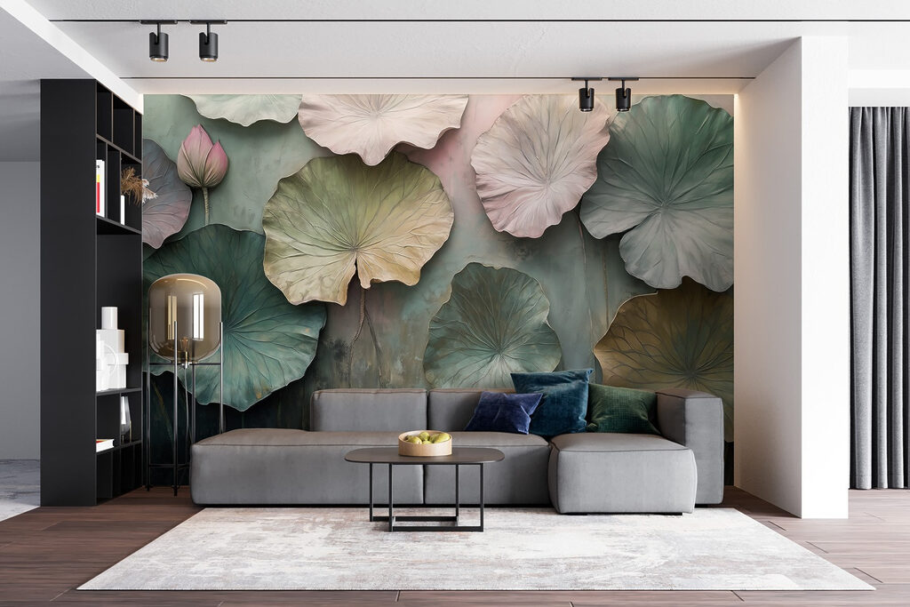 Hojas redondas en pastel — interior 5