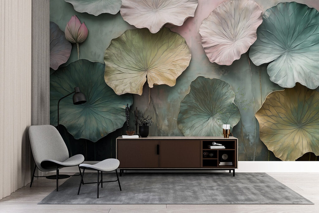 Hojas redondas en pastel — interior 6