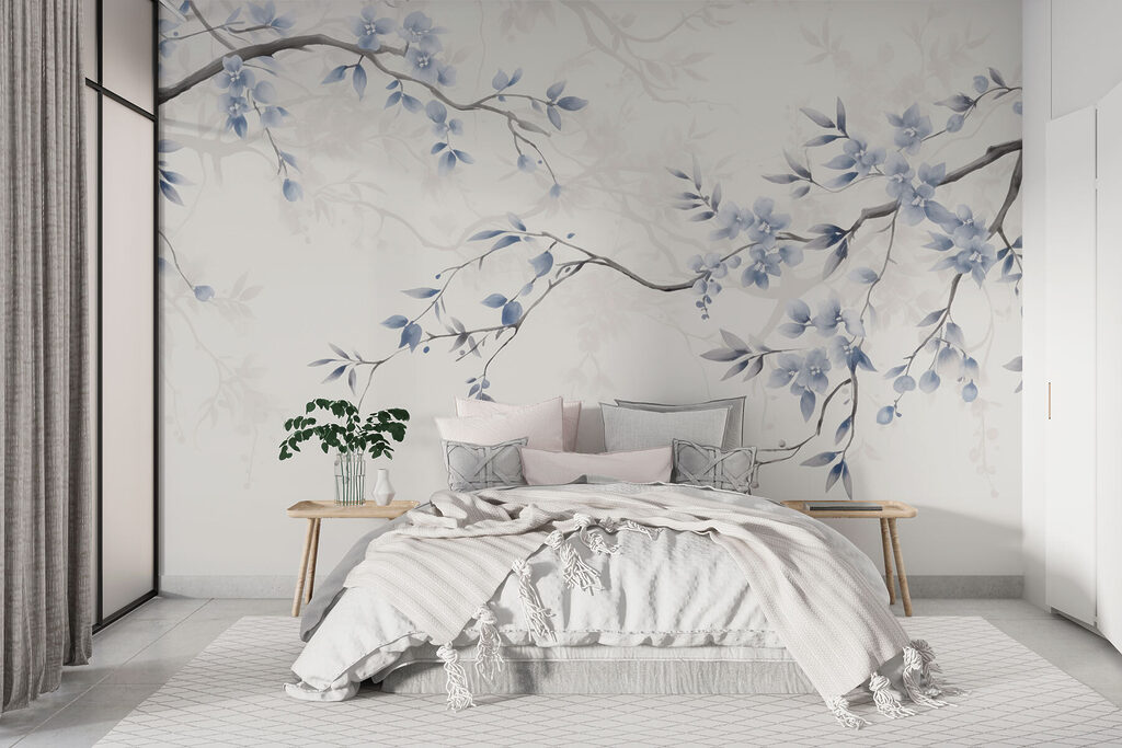 Ramas azules con hojas — interior 3