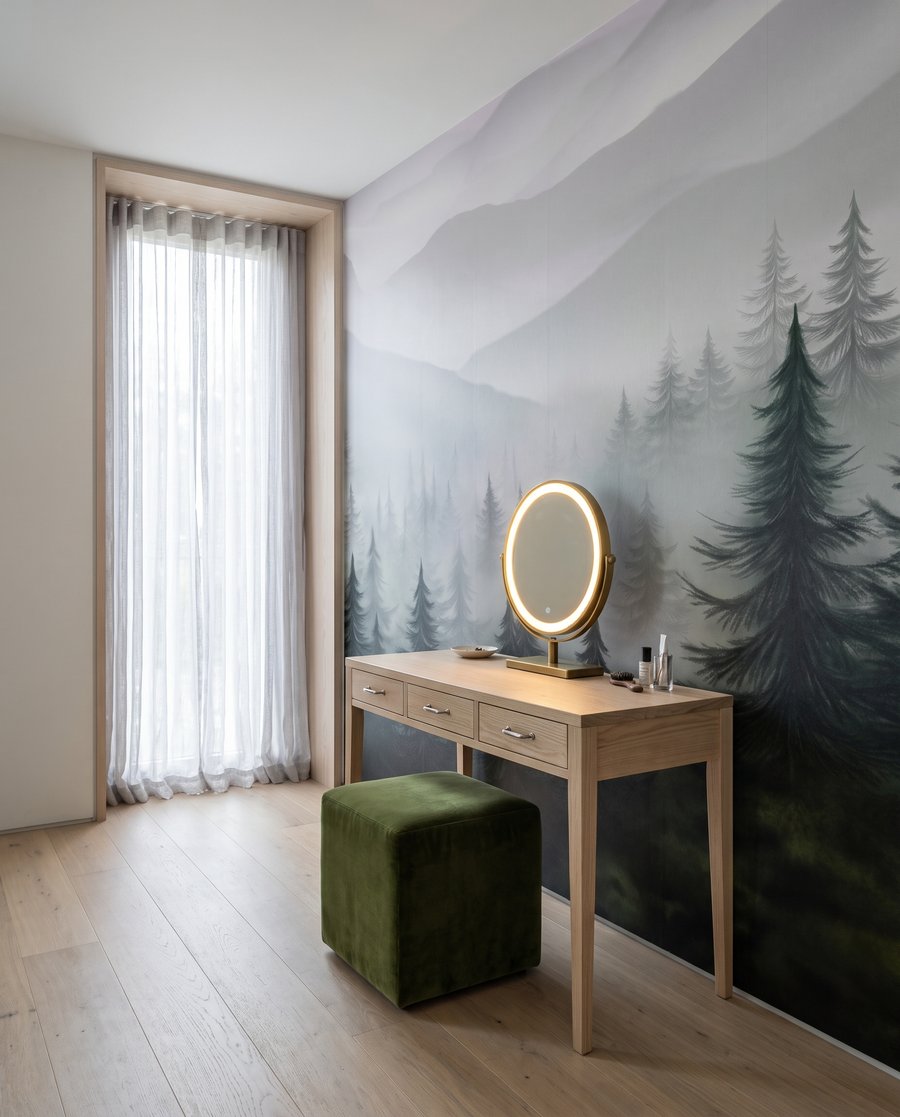 Pinos entre niebla — interior 3
