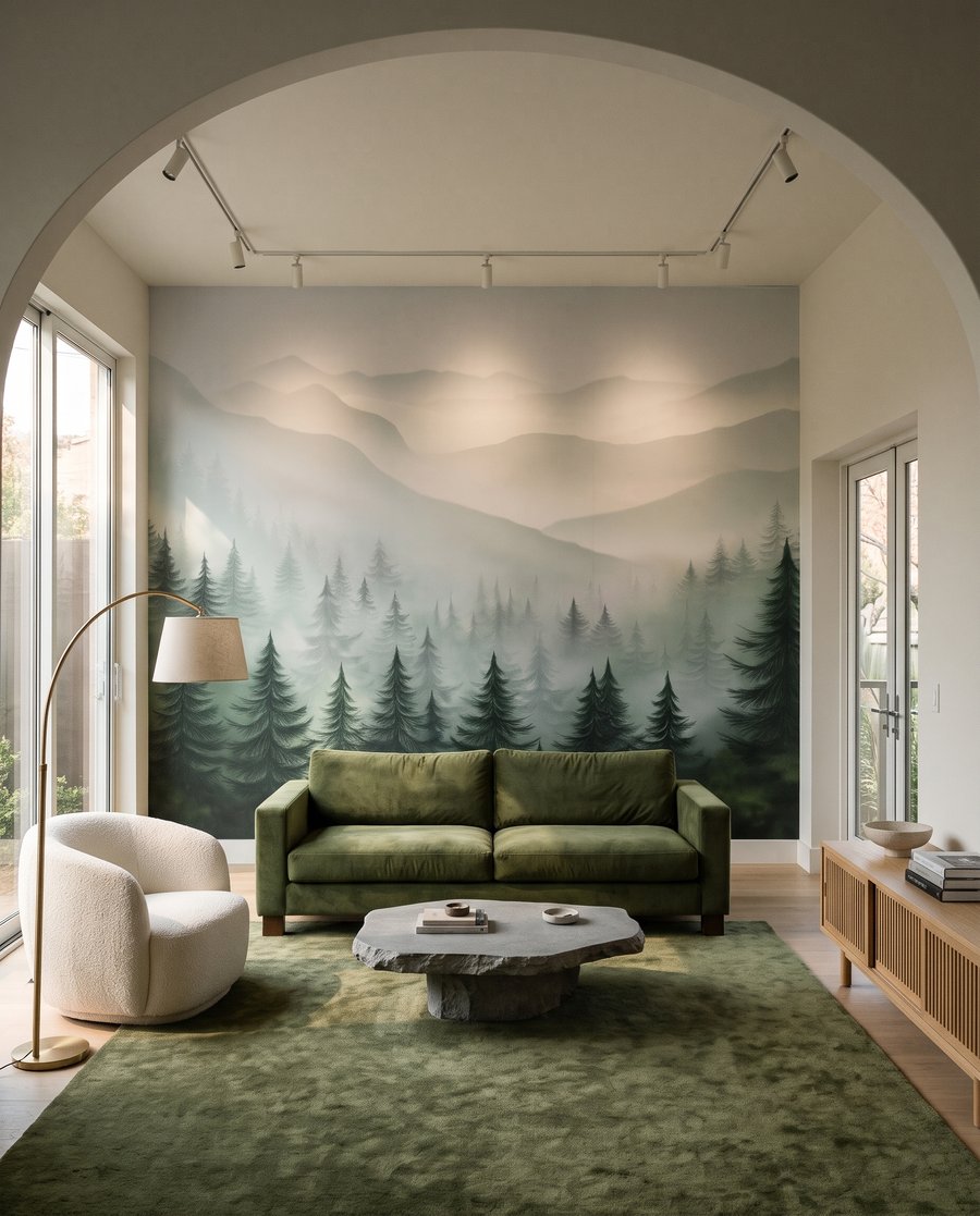 Pinos entre niebla — interior 4