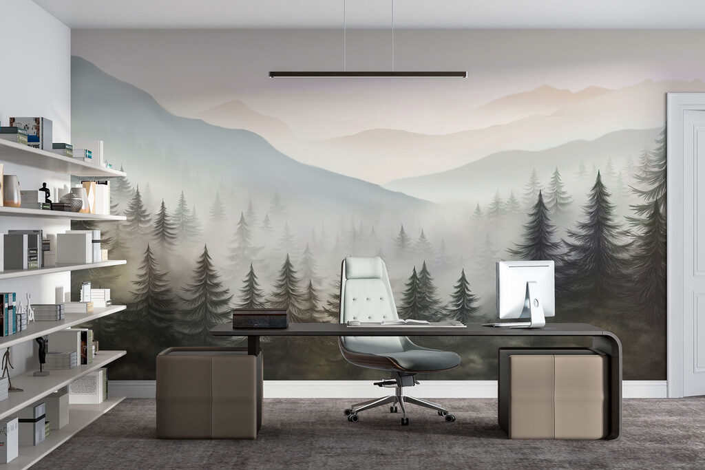 Pinos entre niebla — interior 2