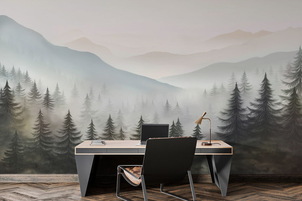 Pinos entre niebla — interior 3