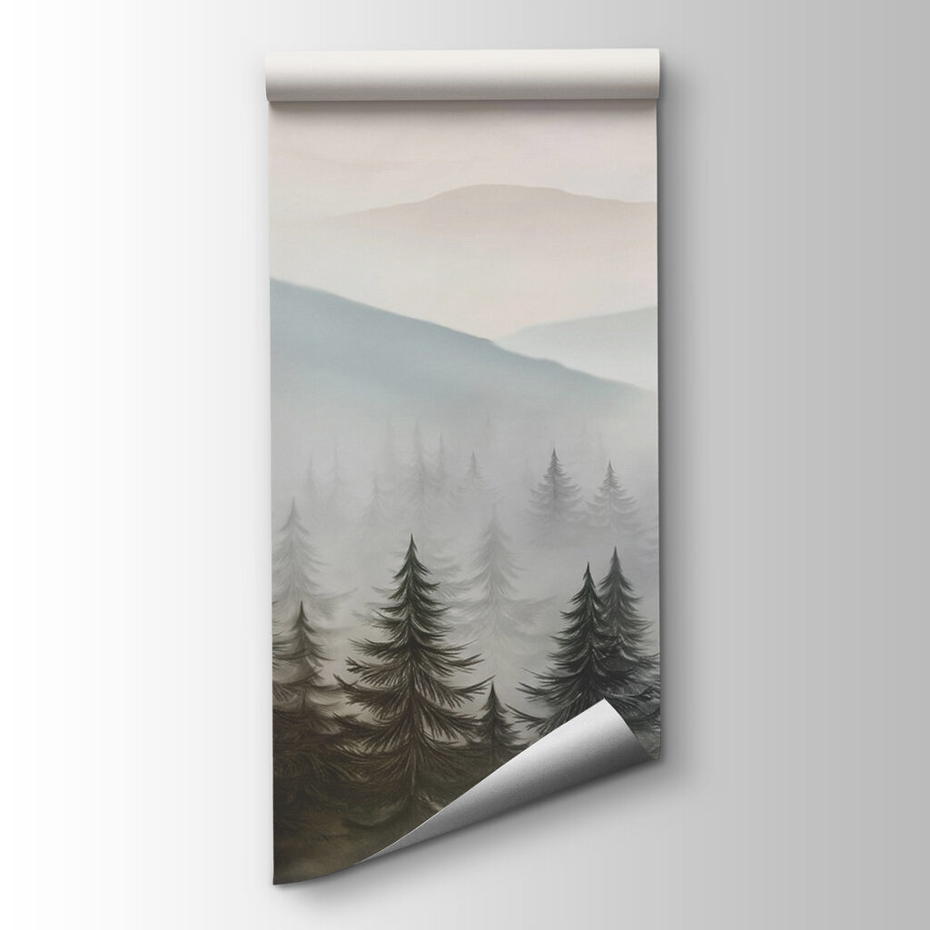 Pinos entre niebla — vista del producto