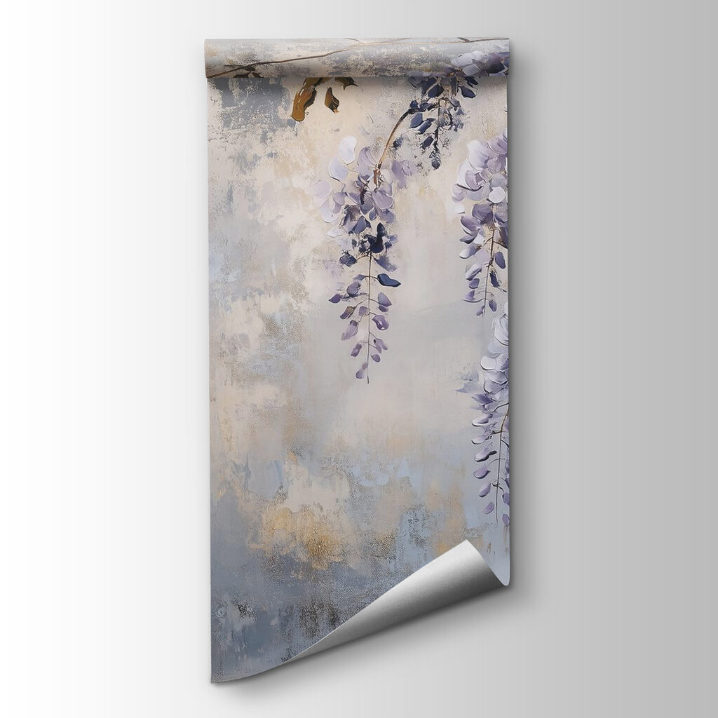 Flores lilas sobre pátina — vista del producto