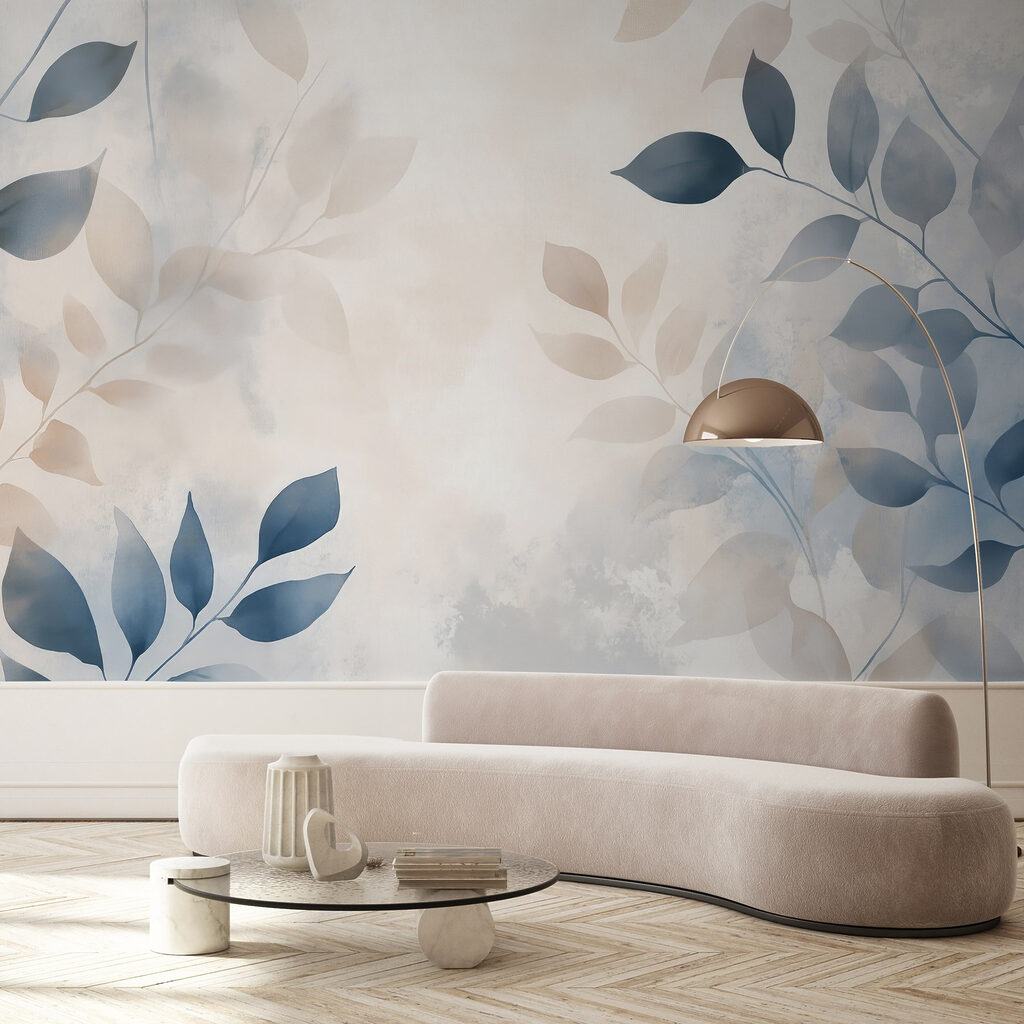 Ramas azules en neblina — interior 3