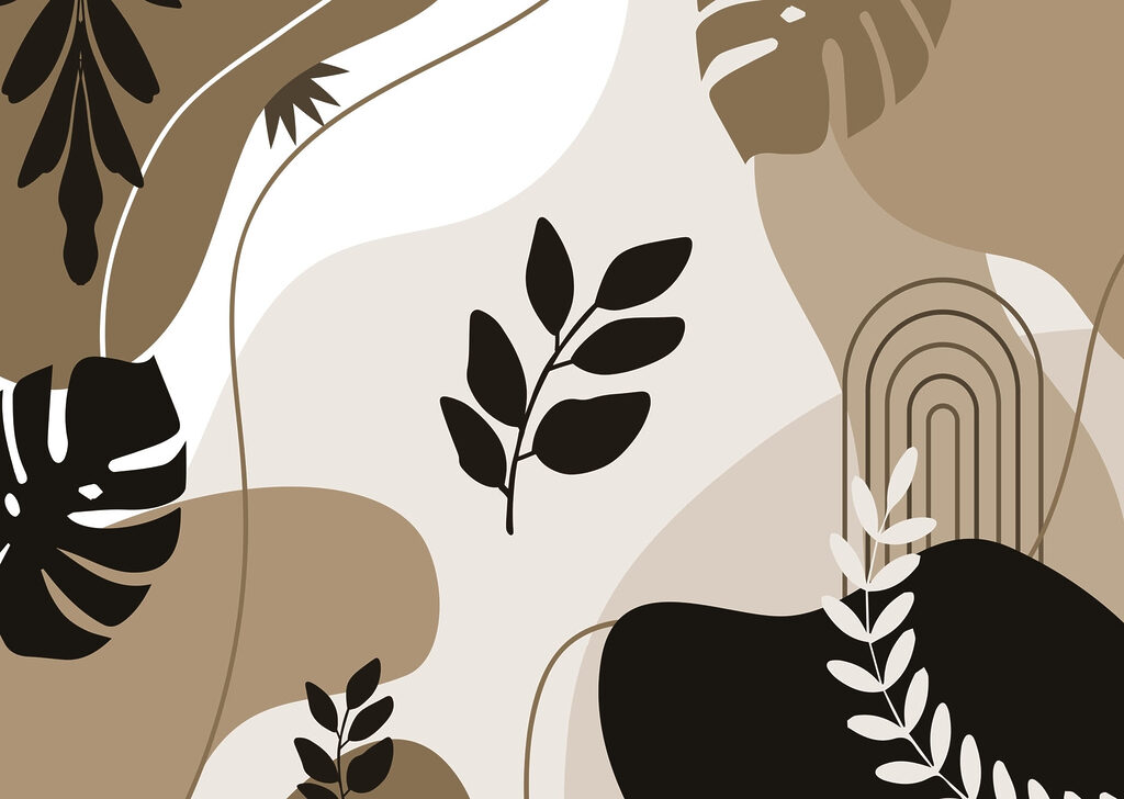 Hojas en collage — diseño completo