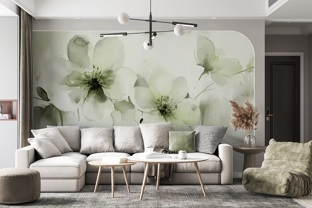 Pétalos rizados sobre negro — interior 2