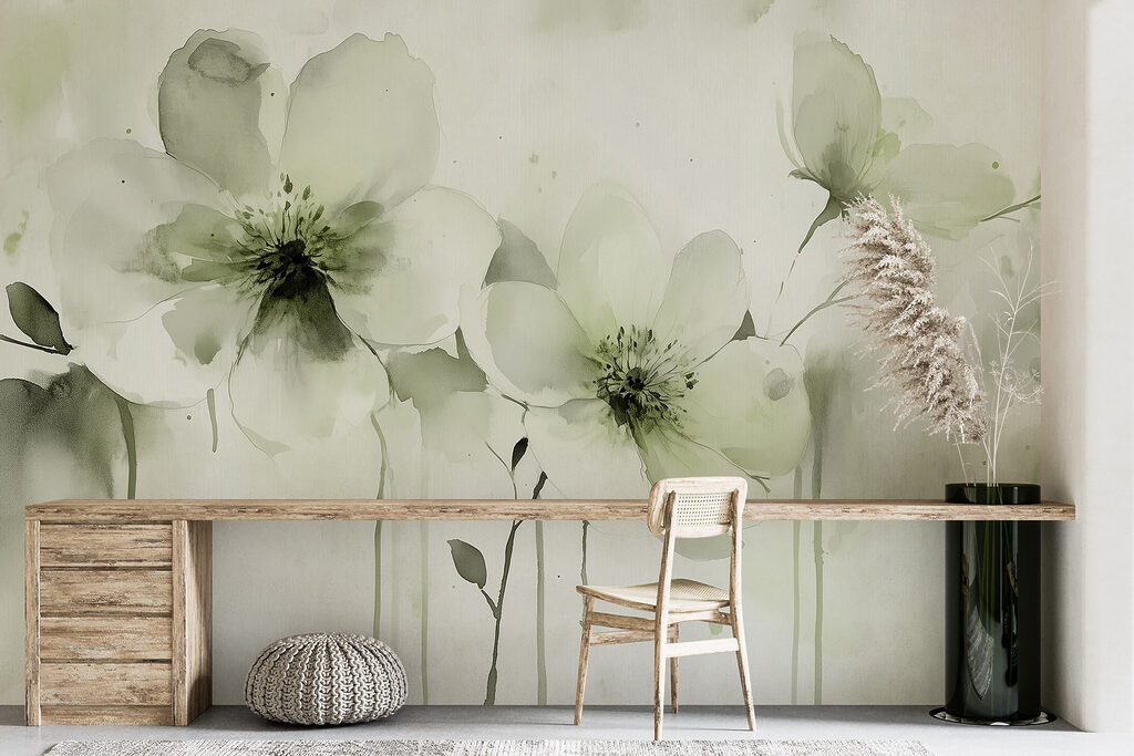 Pétalos rizados sobre negro — interior 4