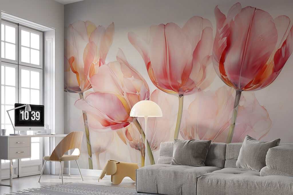 Tulipanes translúcidos en rosa — interior 2