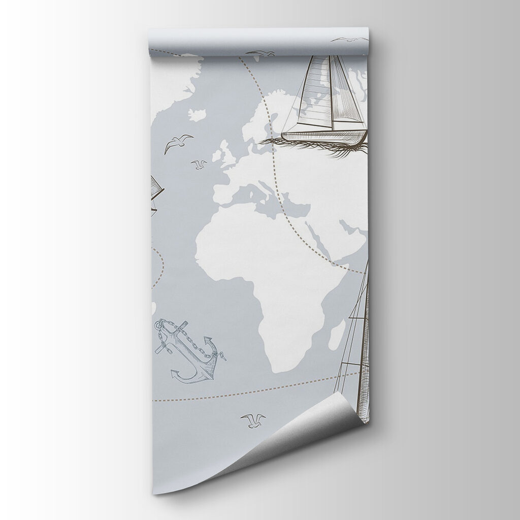 Mapa náutico con barcos — vista del producto