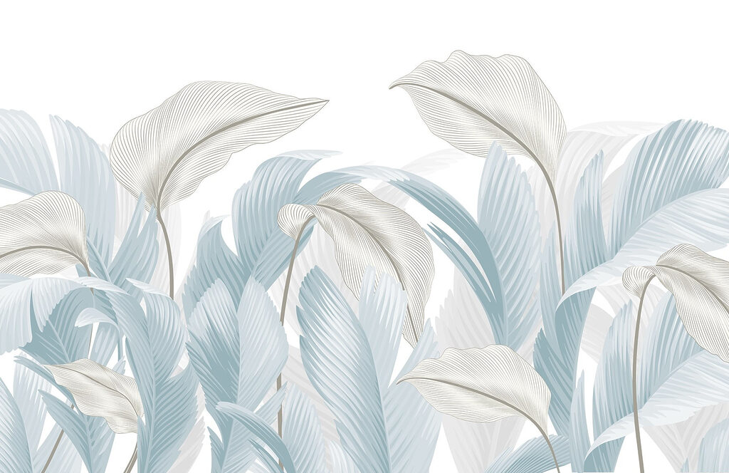 Hojas en capas suaves — diseño completo