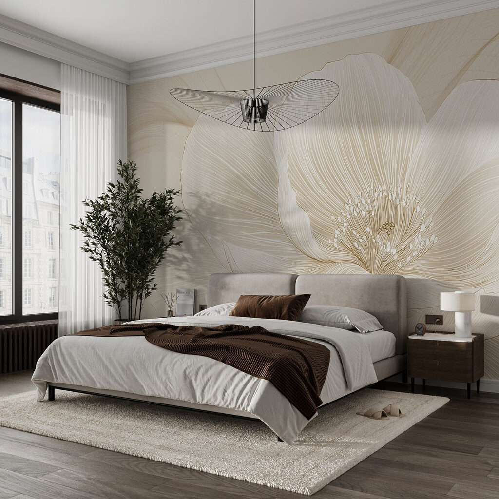 Flor blanca abierta — interior 1