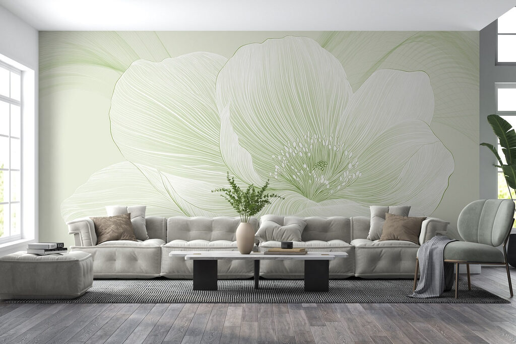 Flor blanca abierta — interior 1