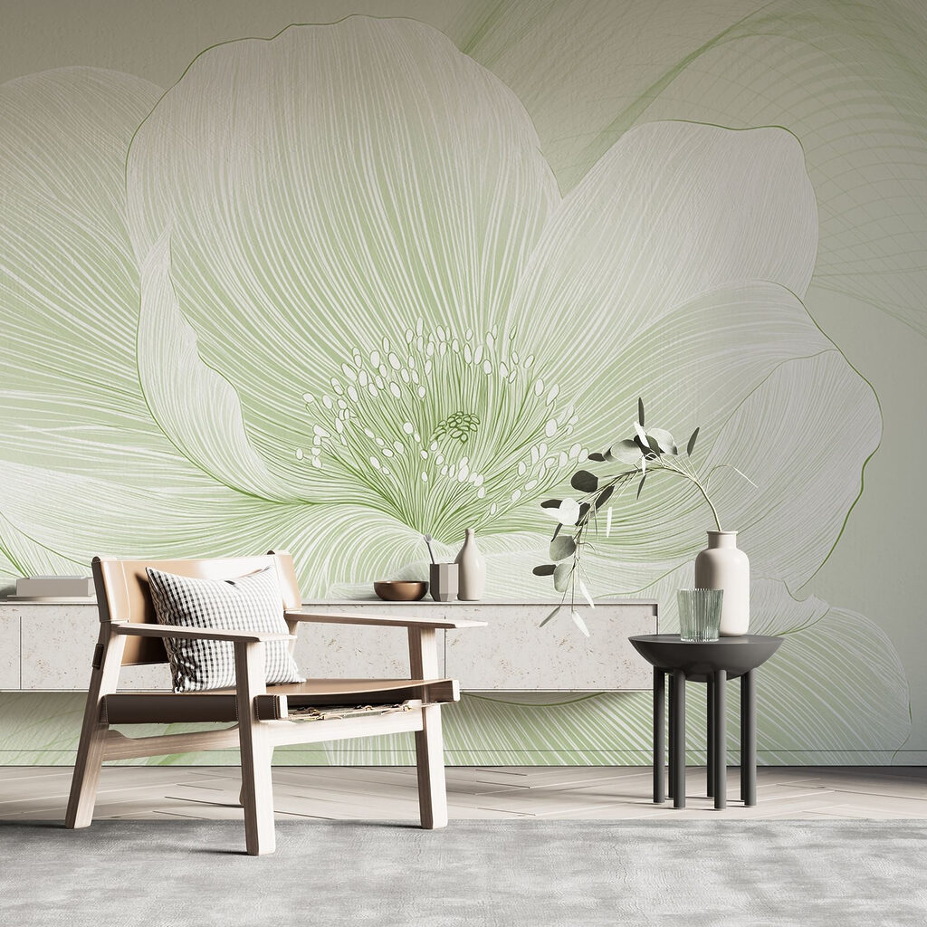 Flor blanca abierta — interior 2
