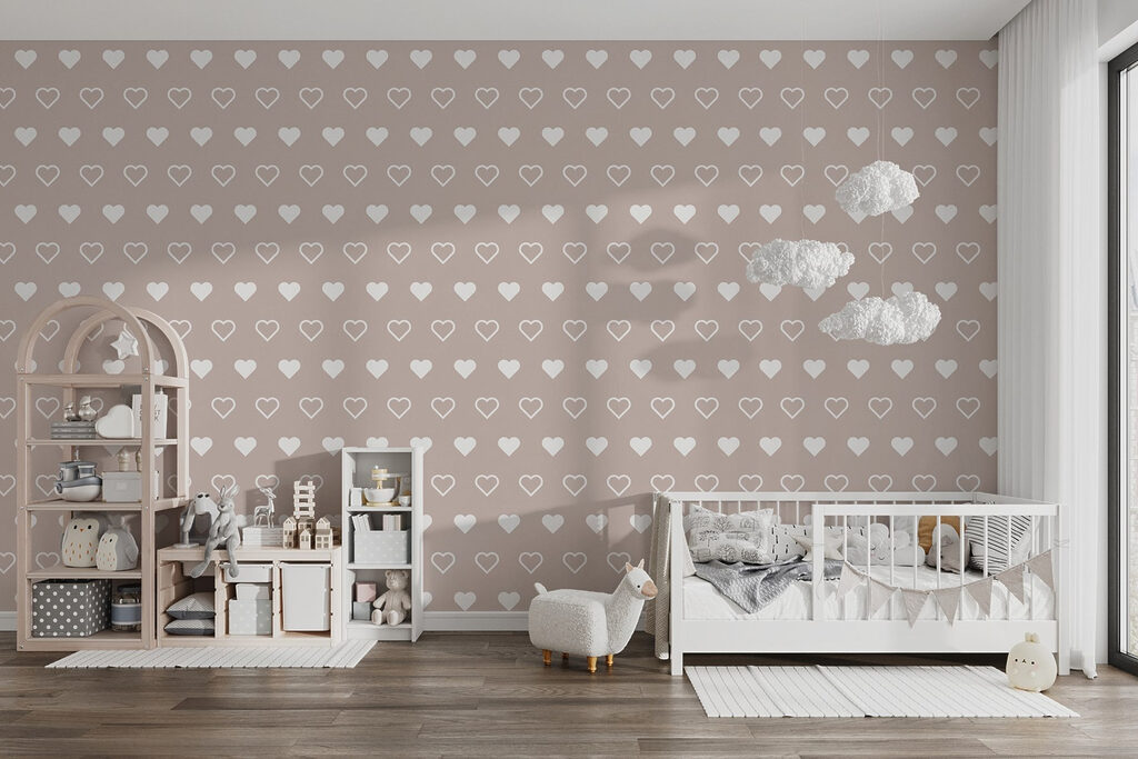 Corazones blancos sobre rosa — interior 3