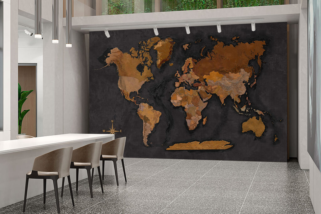 Mapa del mundo cobrizo — interior 3