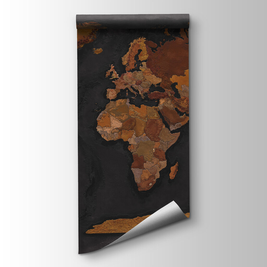 Mapa del mundo cobrizo — vista del producto