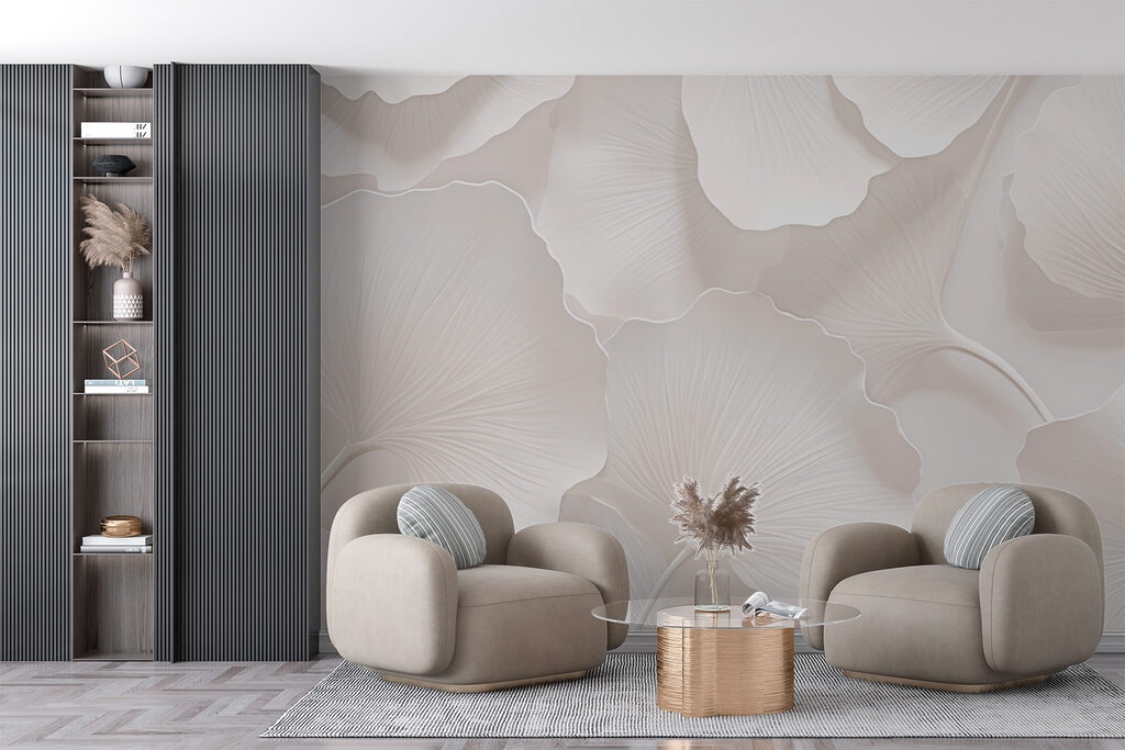 Abanicos blancos de cerca — interior 3