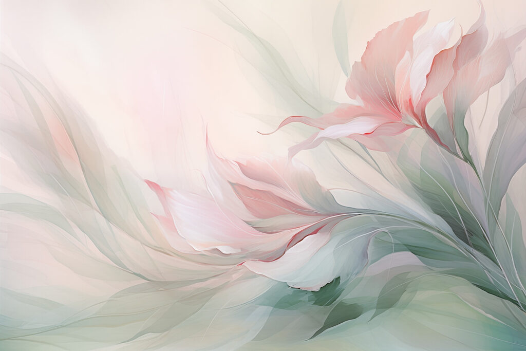 Pétalos rosas en diagonal — diseño completo