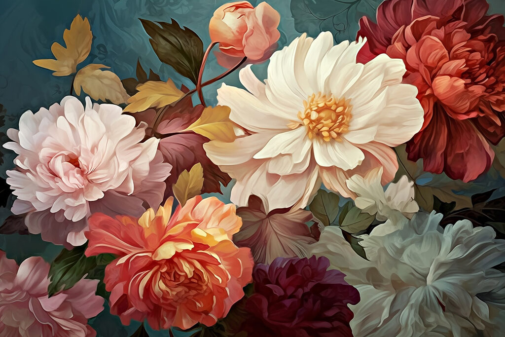 Ramo de flores crema — diseño completo