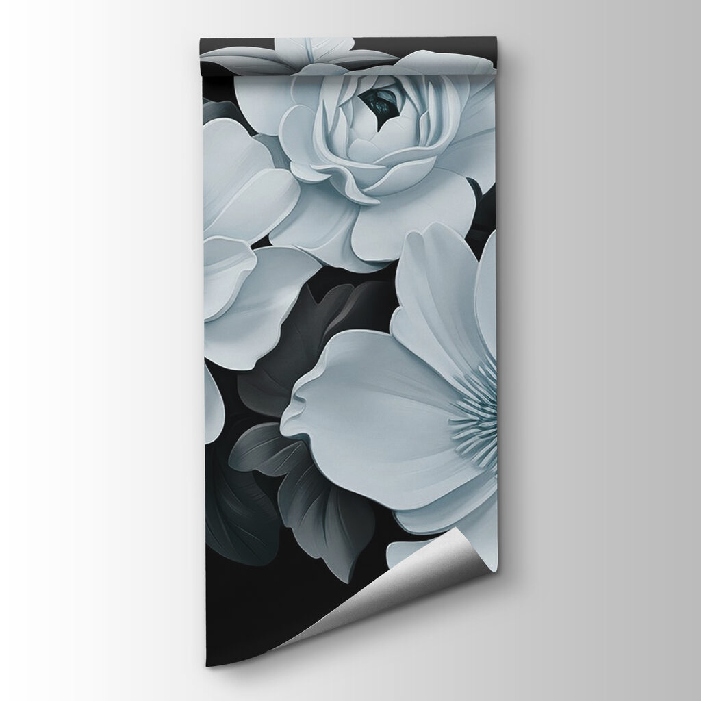 Flores sobre negro — vista del producto