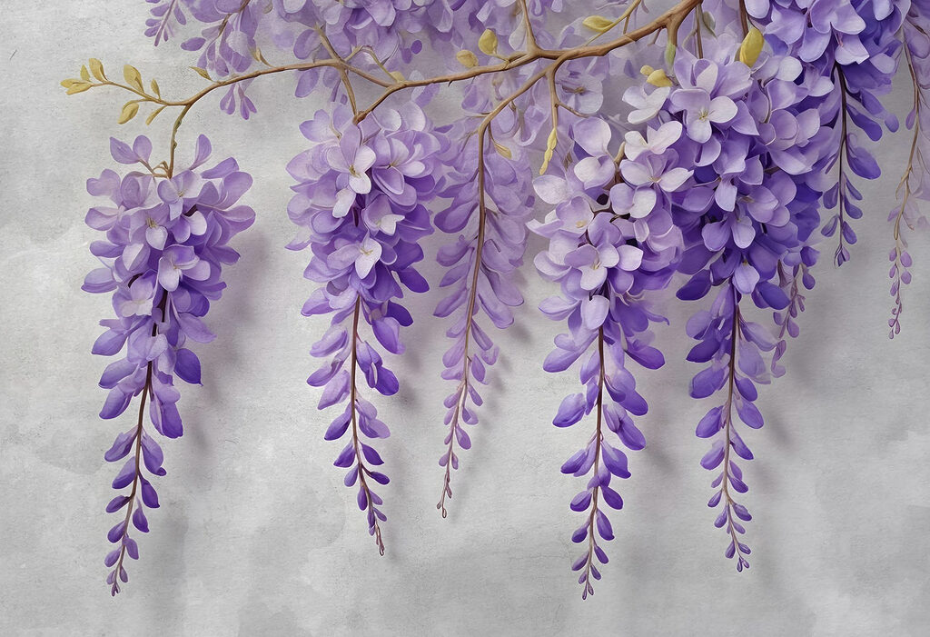 Racimos de flores colgantes — diseño completo