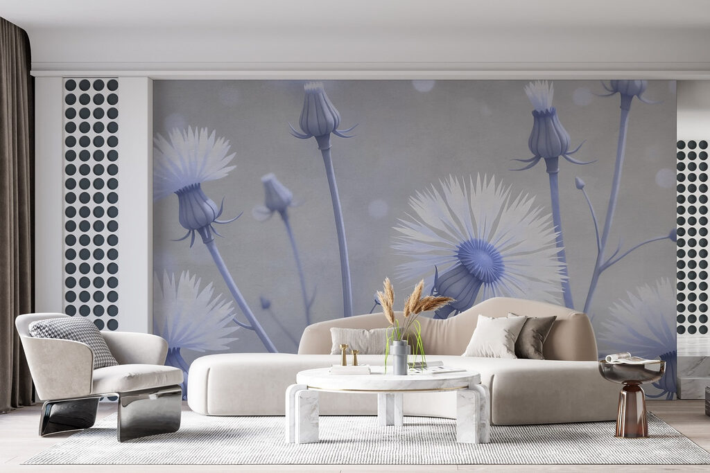 Flores plumosas a contraluz — interior 1