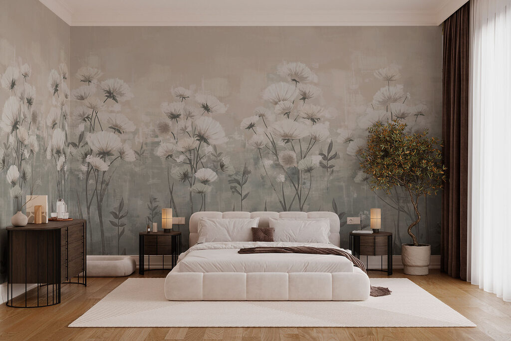 Flores blancas en bruma — interior 2