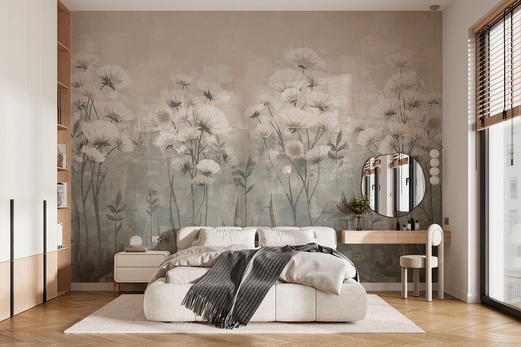 Flores blancas en bruma — interior 3