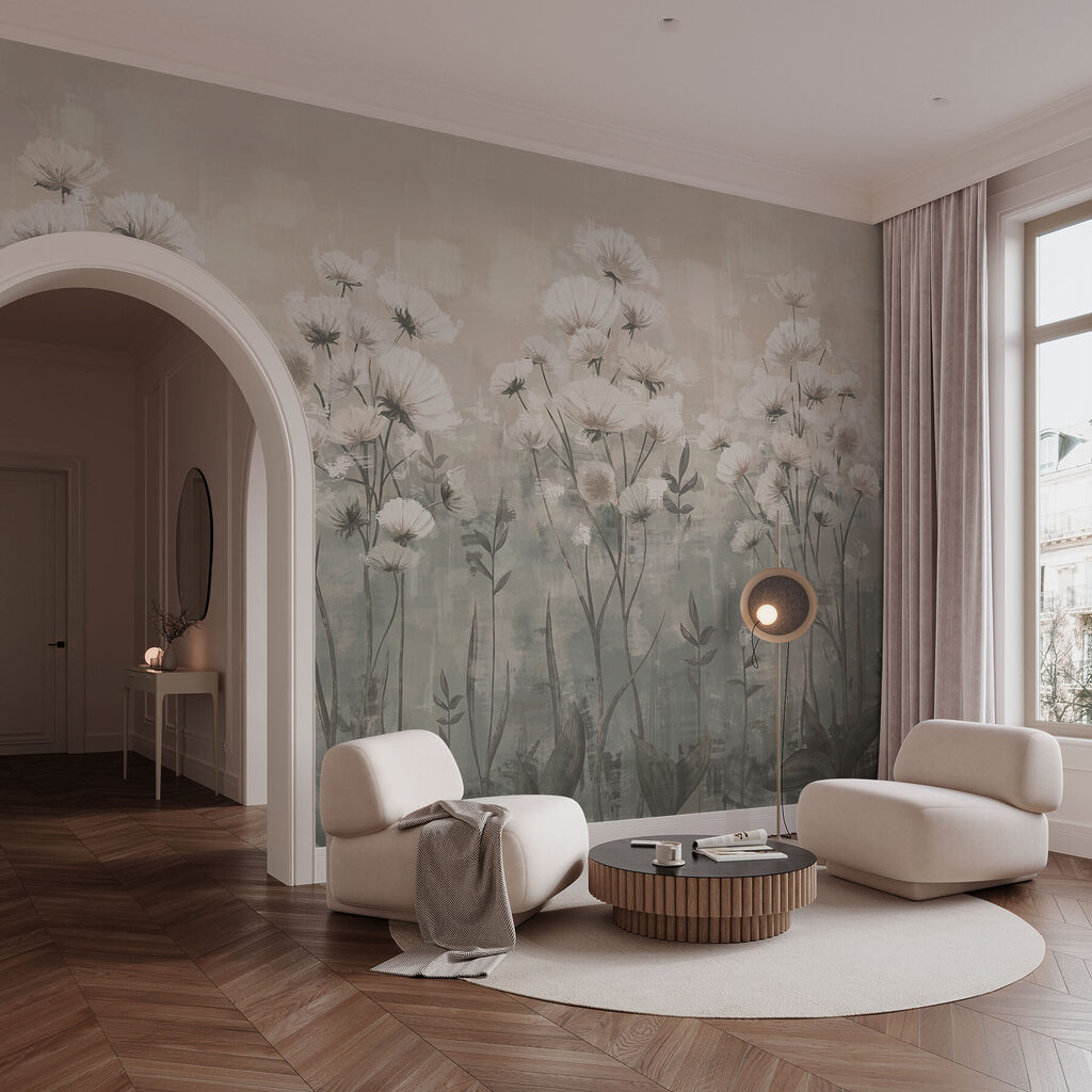 Flores blancas en bruma — interior 4