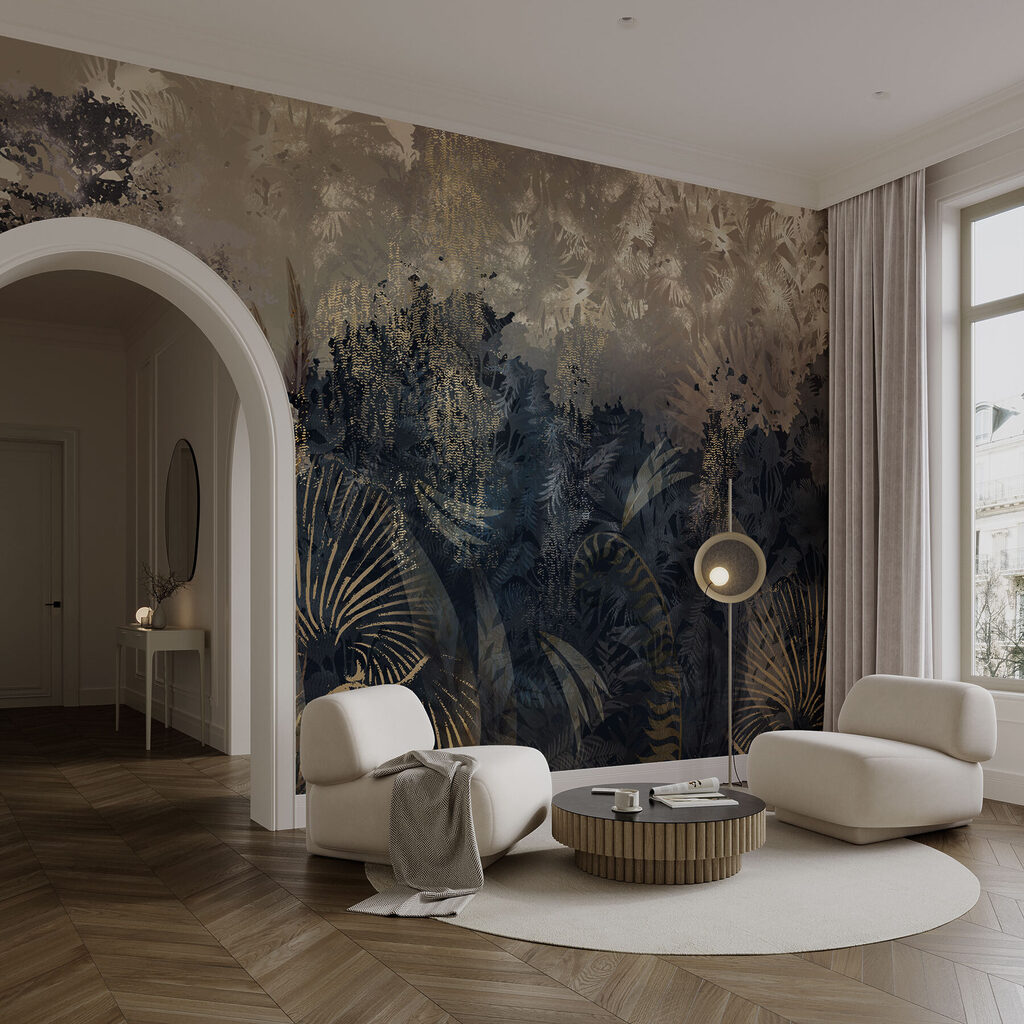 Hojas oscuras entre niebla — interior 4